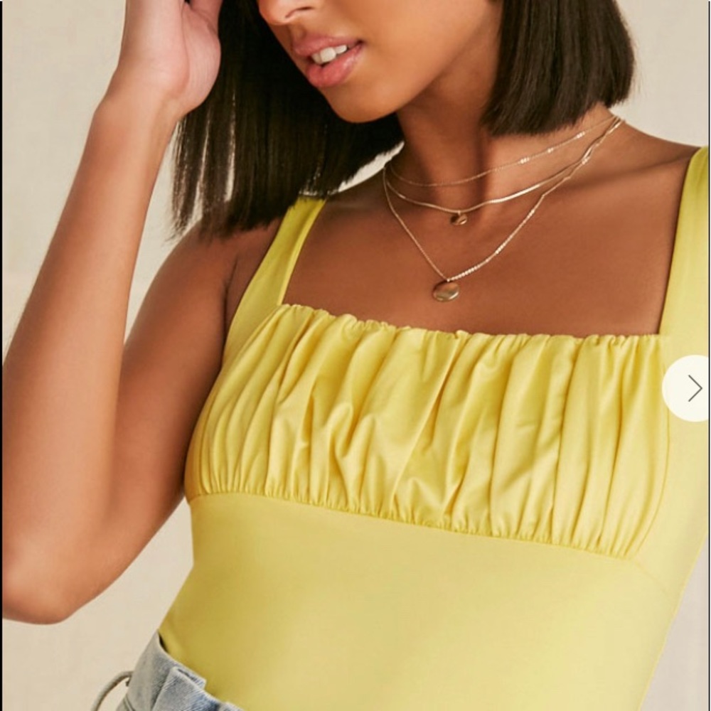 Ruched square neck forever 21 top - Picture 3 of 3